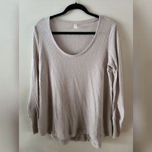 Wishlist Light Grey Flowy Long Sleeve Top